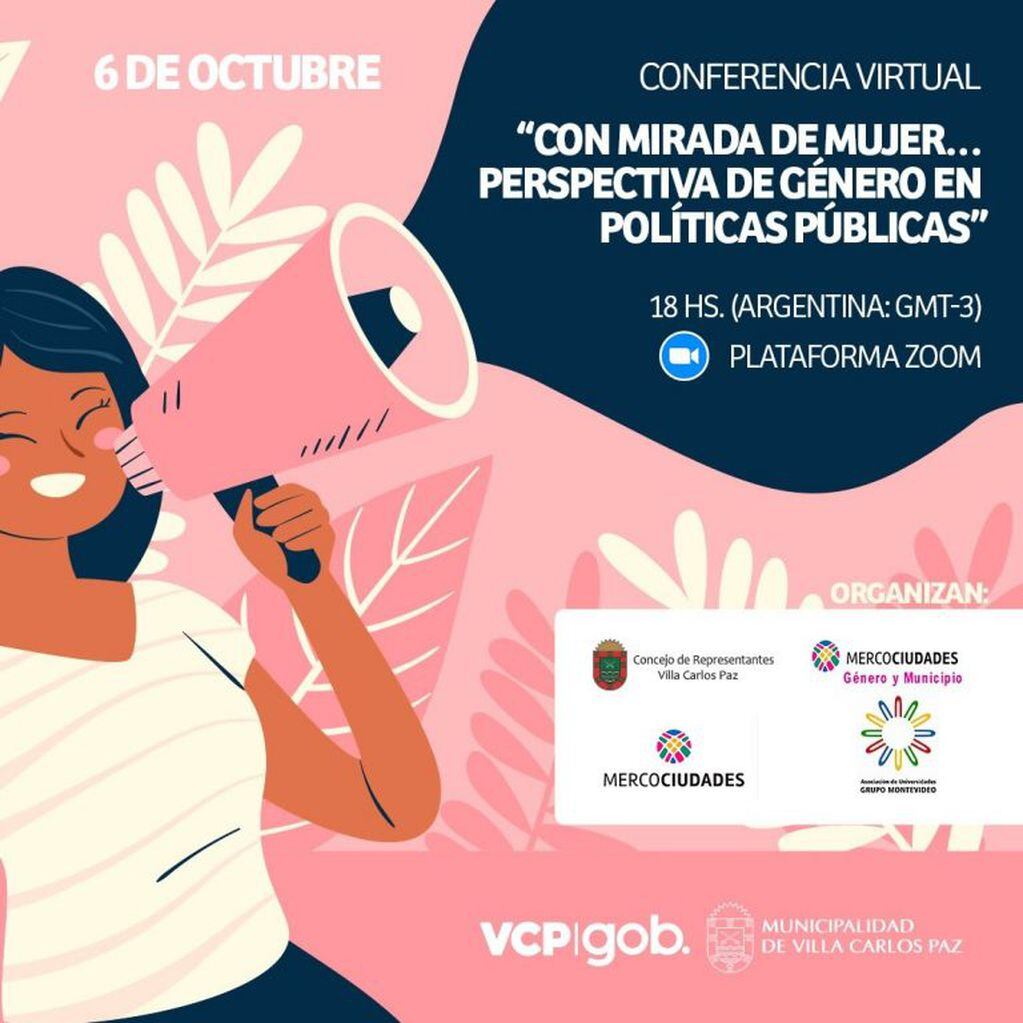 Carlos Paz prepara una conferencia virtual sobre perspectivas de género en políticas públicas