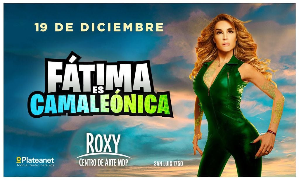La artista, junto al empresario teatral, Lino Patalano inaugurará su flamante marquesina del teatro Roxy y abrirá la boletería para el estreno de su obra “Fátima es Camaleónica”.