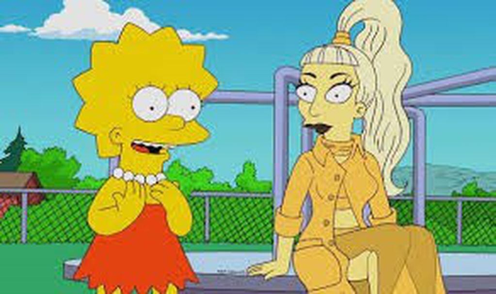 Lady Gaga visita a Lisa Simpson