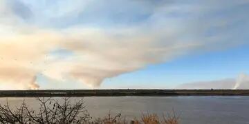 Incendio en las islas de Rosario