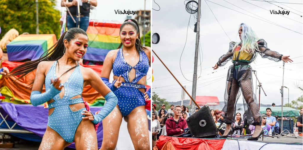 Diferentes expresiones le pusieron carácter de celebración a la tarde del sábado en el marco de la "Marcha del Orgullo en Jujuy".