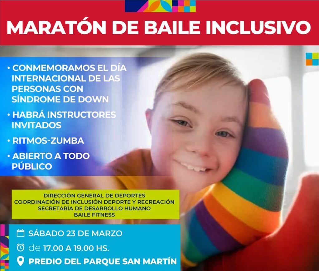 Con motivo del Día del Síndrome de Down, este sábado de 17:00 a 19:00 habrá una jornada inclusiva en San Salvador Jujuy.