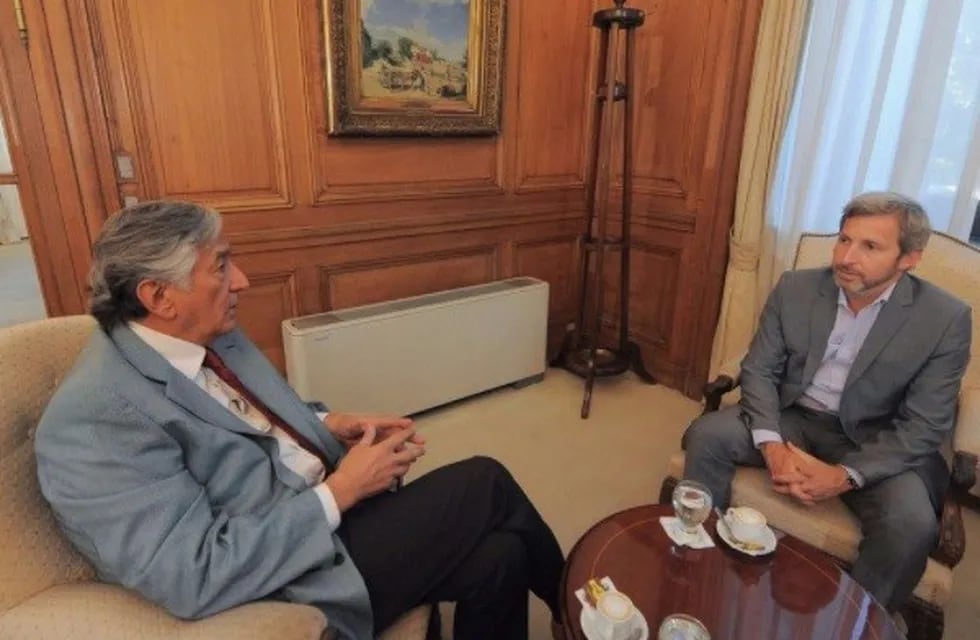 Una de las reuniones. Rodríguez Saá y Frigerio, en Buenos Aires.