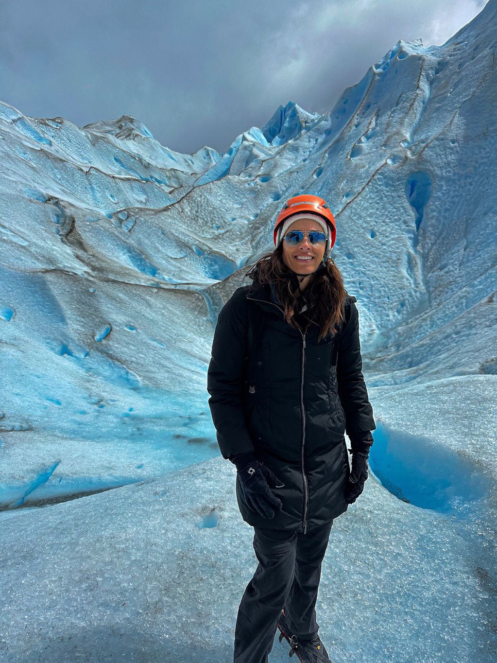 Las increíbles postales de Gabriela Sabatini en el Glaciar Perito Moreno.
