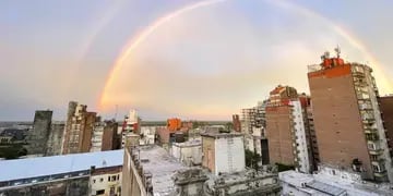 Doble arcoíris en Rosario