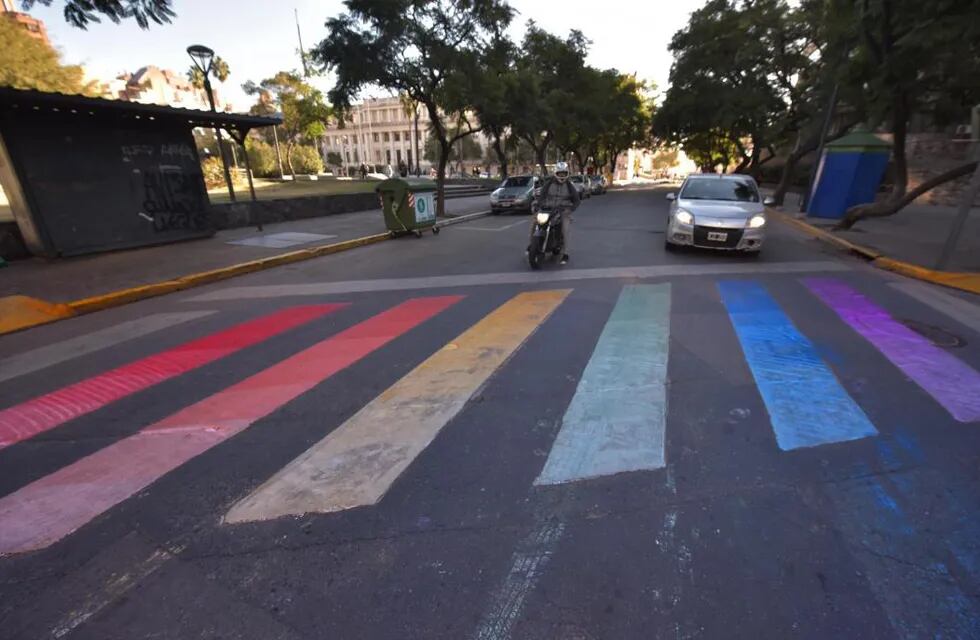 En el Día Internacional del Orgullo LGBT, así luce la senda (Facundo Luque).