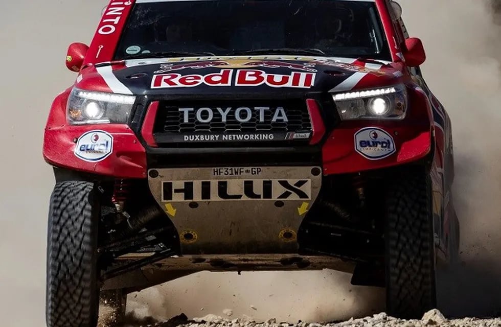 El catarí Nasser Al Attiyah (Toyota), en la Etapa 9 del Dakar 2020.