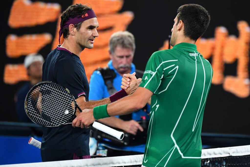 Roger Federer y Novak Djokovic. (Foto: William West/AFP)
