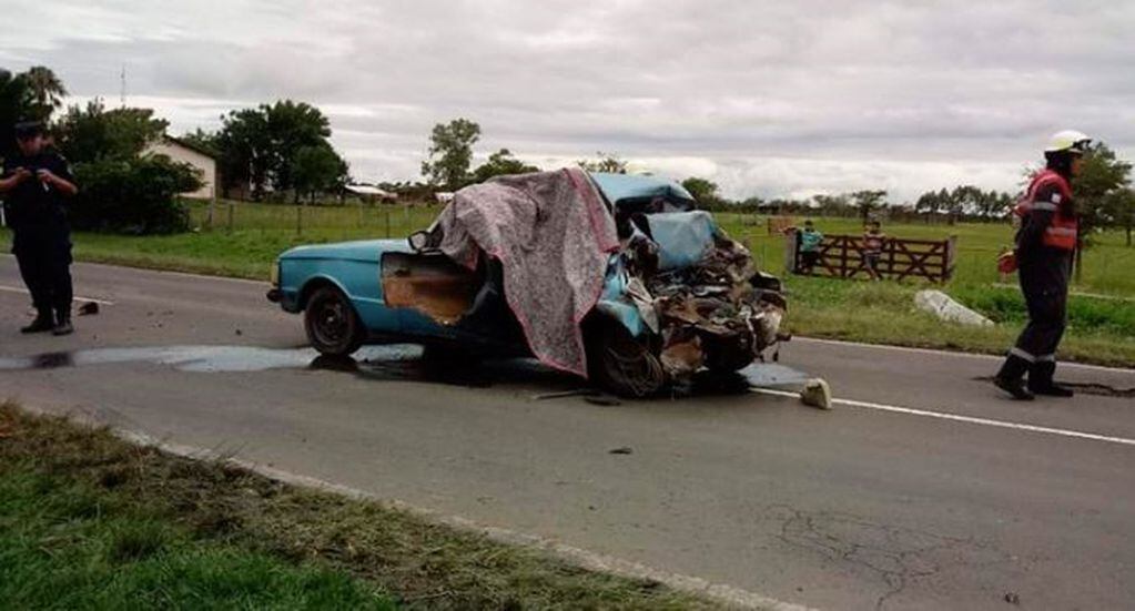 Accidente fatal en Ruta Provincial 2. (Foto: Misiones Online)