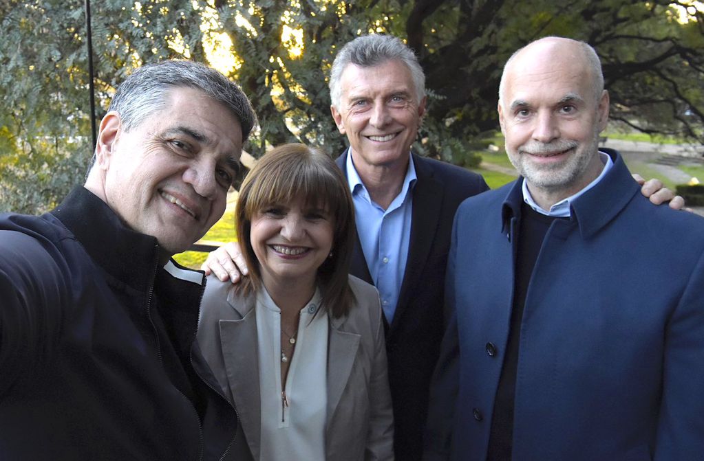 Jorge Macri, Patricia Bullrich, Horacio Rodríguez Larreta y Mauricio Macri. Foto: Twitter