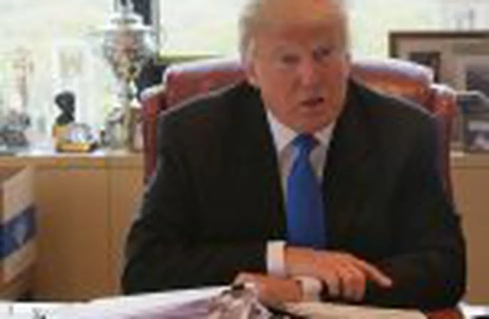 FILE - In this May 10, 2016 file photo, Republican presidential candidate Donald Trump speaks during an interview with The Associated Press in his office at Trump Tower in New York. Trump's hands-on, minutiae-obsessed management style will be tested by the presidency, a job in which his predecessor says that only the biggest and most difficult decisions even make the president's desk.  (AP Photo/Mary Altaffer, File)