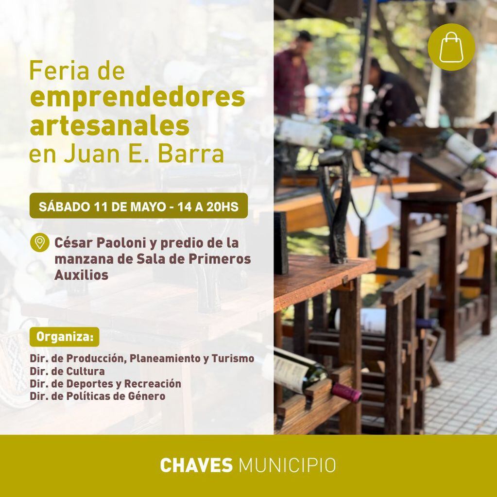 Feria de Emprendedores Artesanales en Juan E. Barra