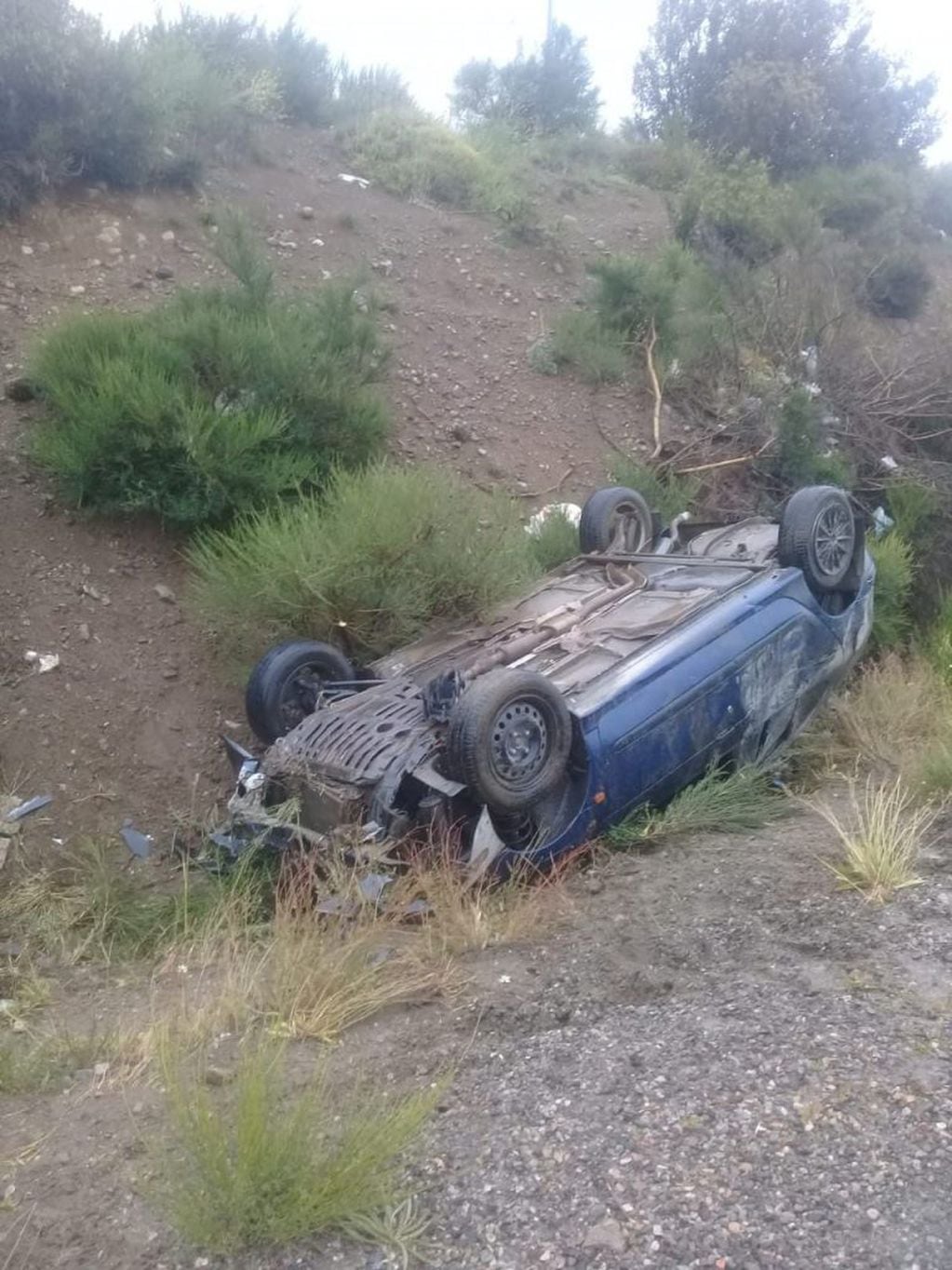 El conductor iba solo al momento del accidente (web).