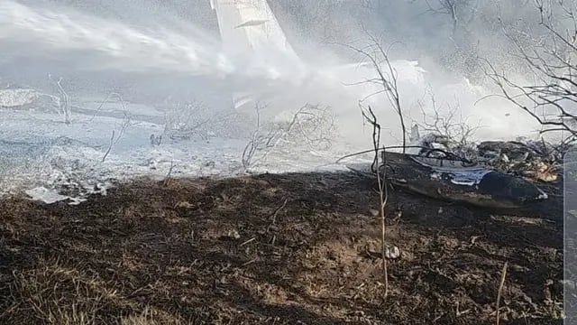 Una avioneta se incendió y estrelló en San Luis