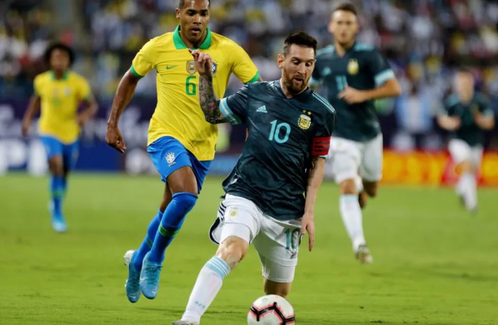 Con gol de Lionel Messi, la Selección Argentina le ganó 1-0 a Brasil en Riad. (REUTERS)