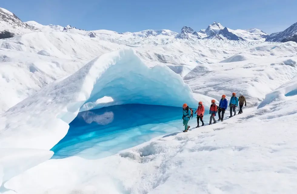 La actividad idónea para aprovechar en el hielo patagónico.
