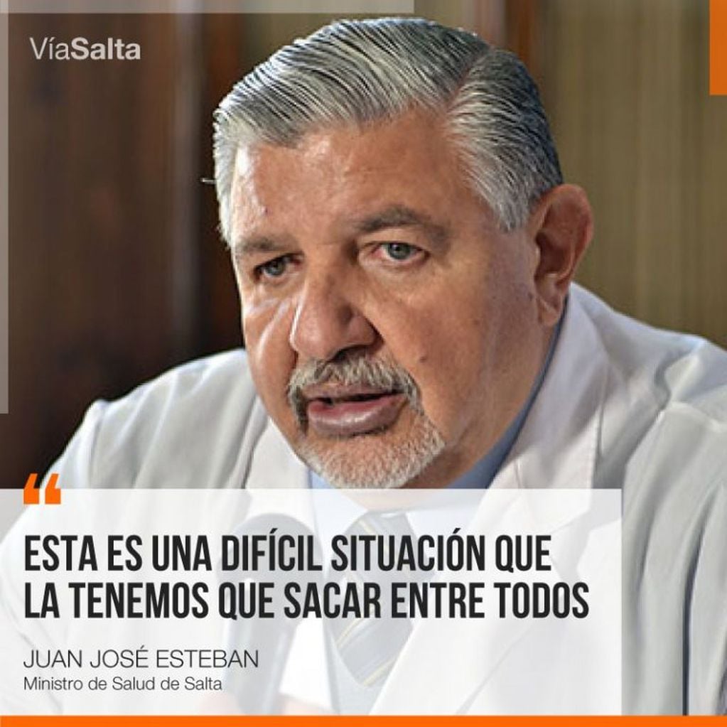 Juan José Esteban. Ministro de Salud de la provincia