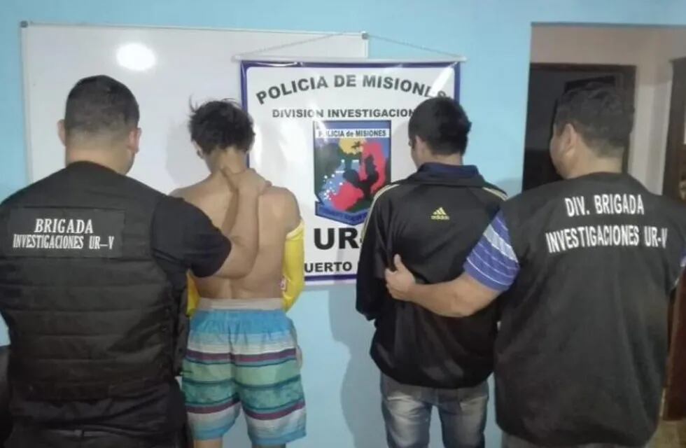 Los dos detenidos por desvalijar una propiedad en Puerto Iguazú.
