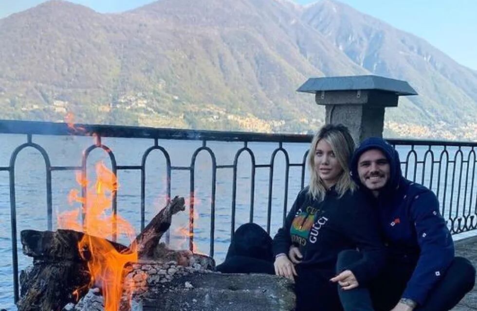 Wanda Nara y Mauro Icardi, juntos en su casa de Italia.