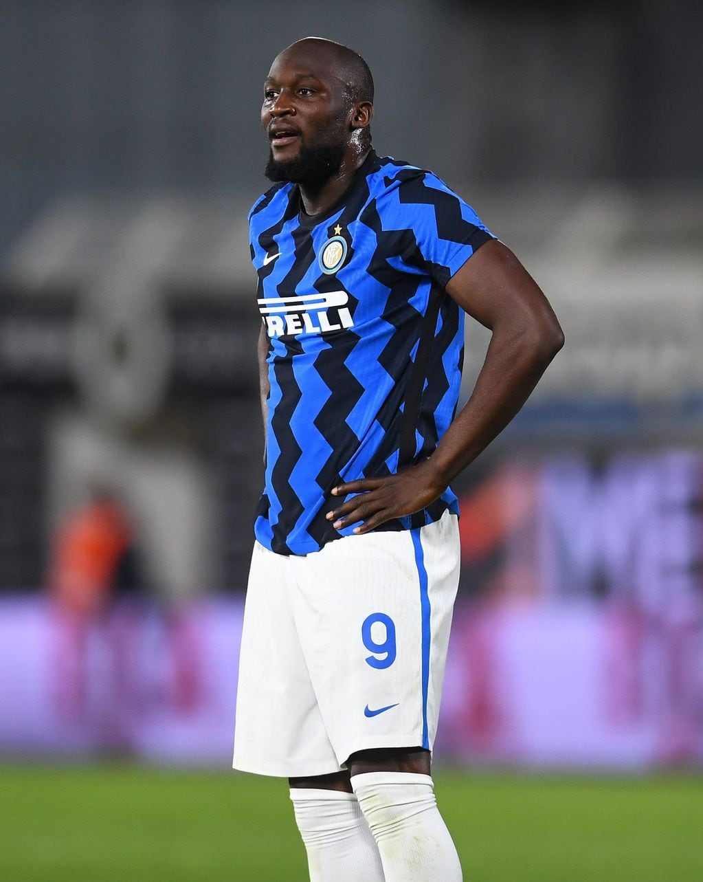 Romelu Lukaku vistiendo la camiseta del Inter.