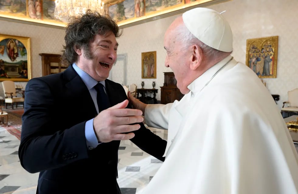 La audiencia entre Javier Milei y el Papa Francisco. Foto: AP