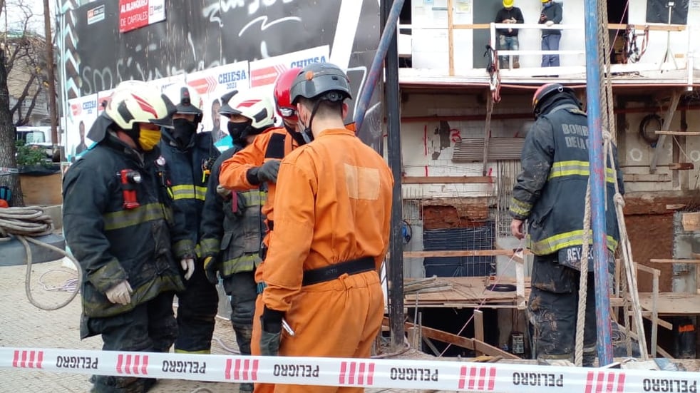 Palermo: se derrumbó parte de una obra en construcción y hay dos trabajadores heridos 