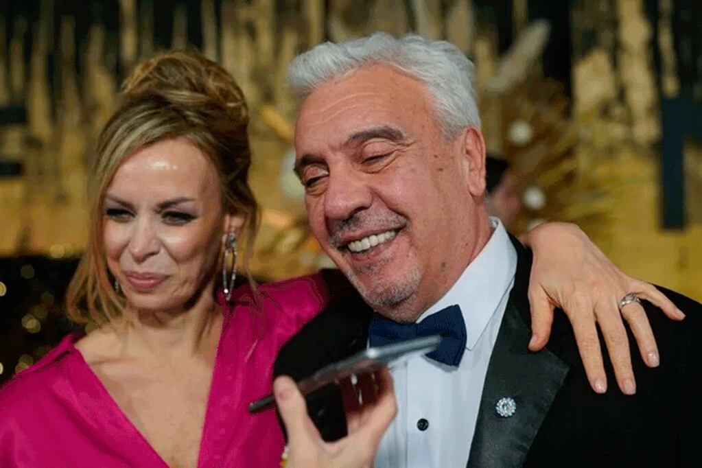 Caramelito y Coco Silly, en los premios Martín Fierro 2023. 