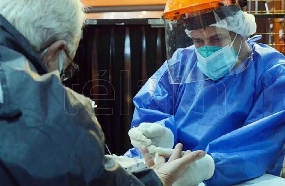 Coronavirus en Argentina: tercera jornada de testeos en la estación de Once (Foto: Télam)
