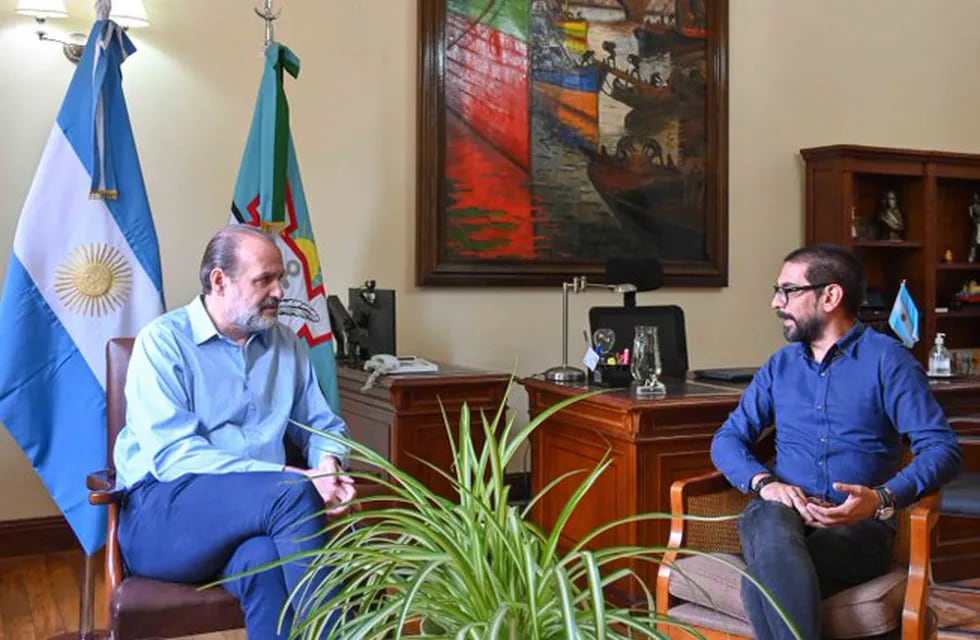Federico Susbielles y Rodrigo Aristimuño se reunieron en Bahía Blanca.