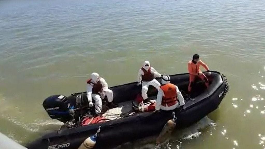 Simulacro por coronavirus en el ARA Islas Malvinas