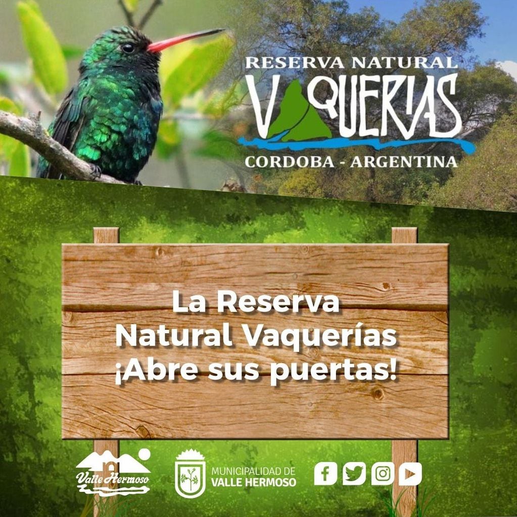 La Reserva Natural Vaquerías reabre sus puertas.