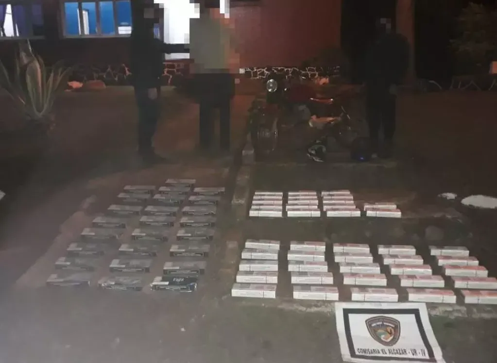 Contrabando de cigarrillos en El Alcázar. Policía de Misiones