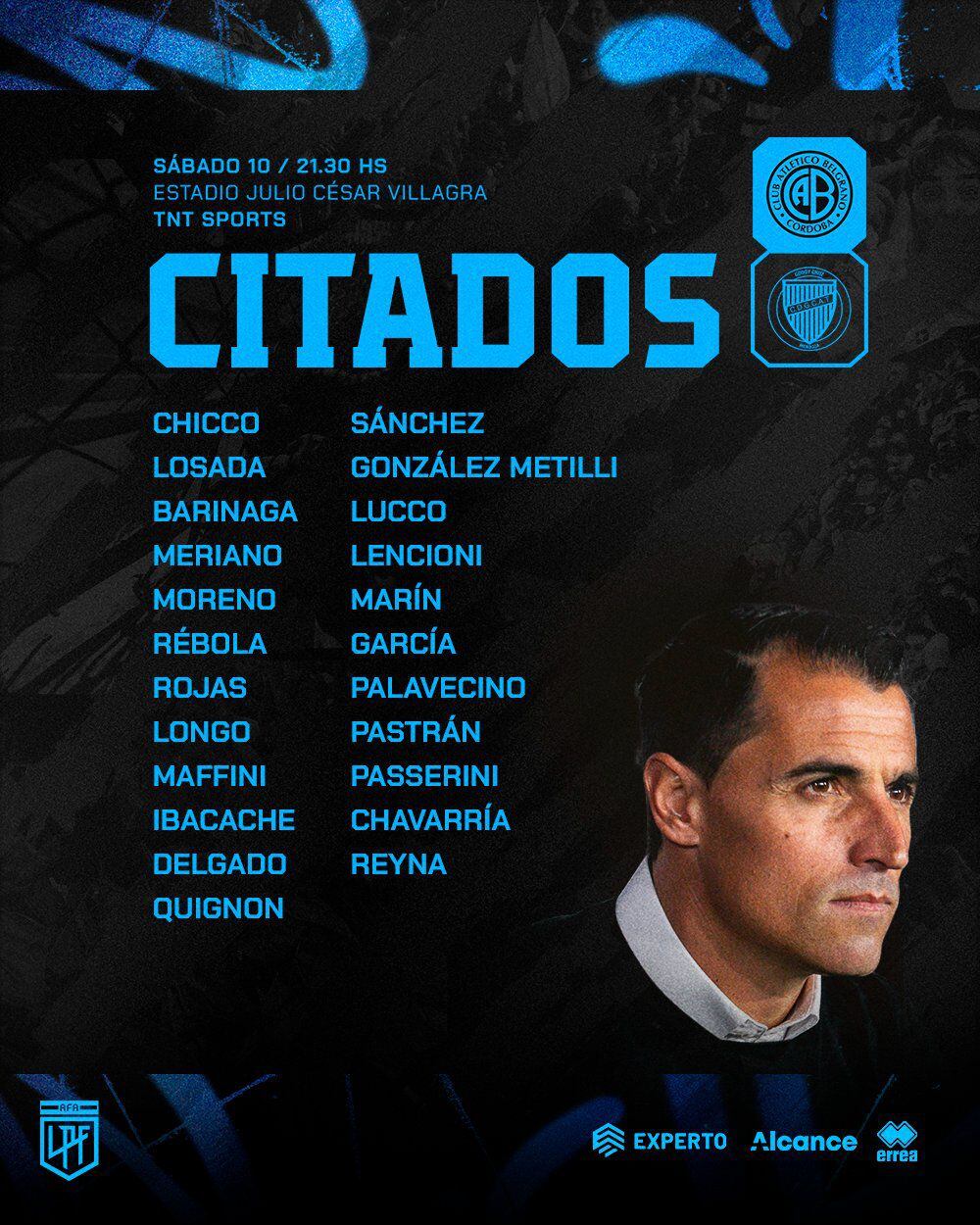 Guillermo Farré se juega una parada brava en Belgrano. La lista de concentrados.