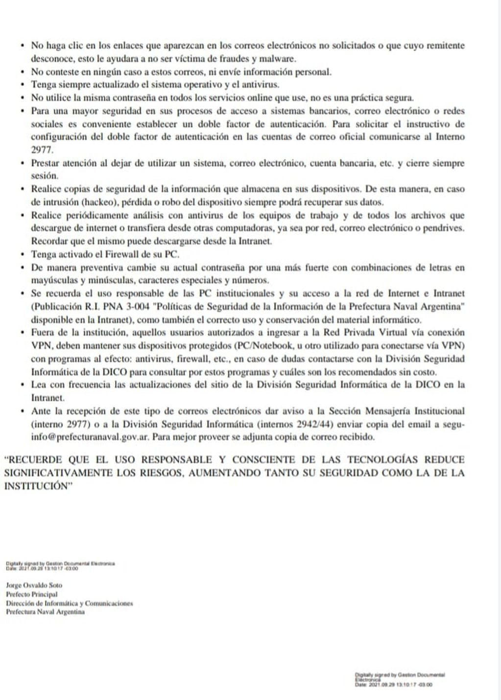 Documento de Seguridad de la Nación Argentina