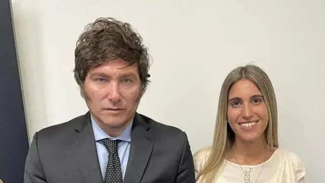 Javier Milei y Geraldine Calvella (Redes sociales).