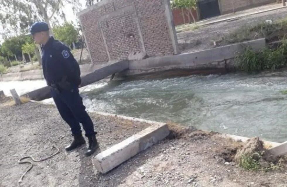 Cayó al canal y murió.