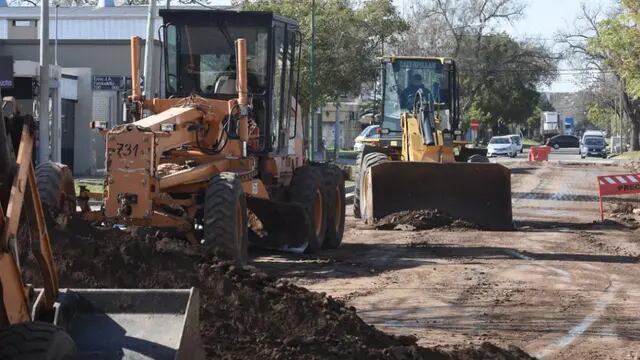 Obra de pavimento en Los Nogales