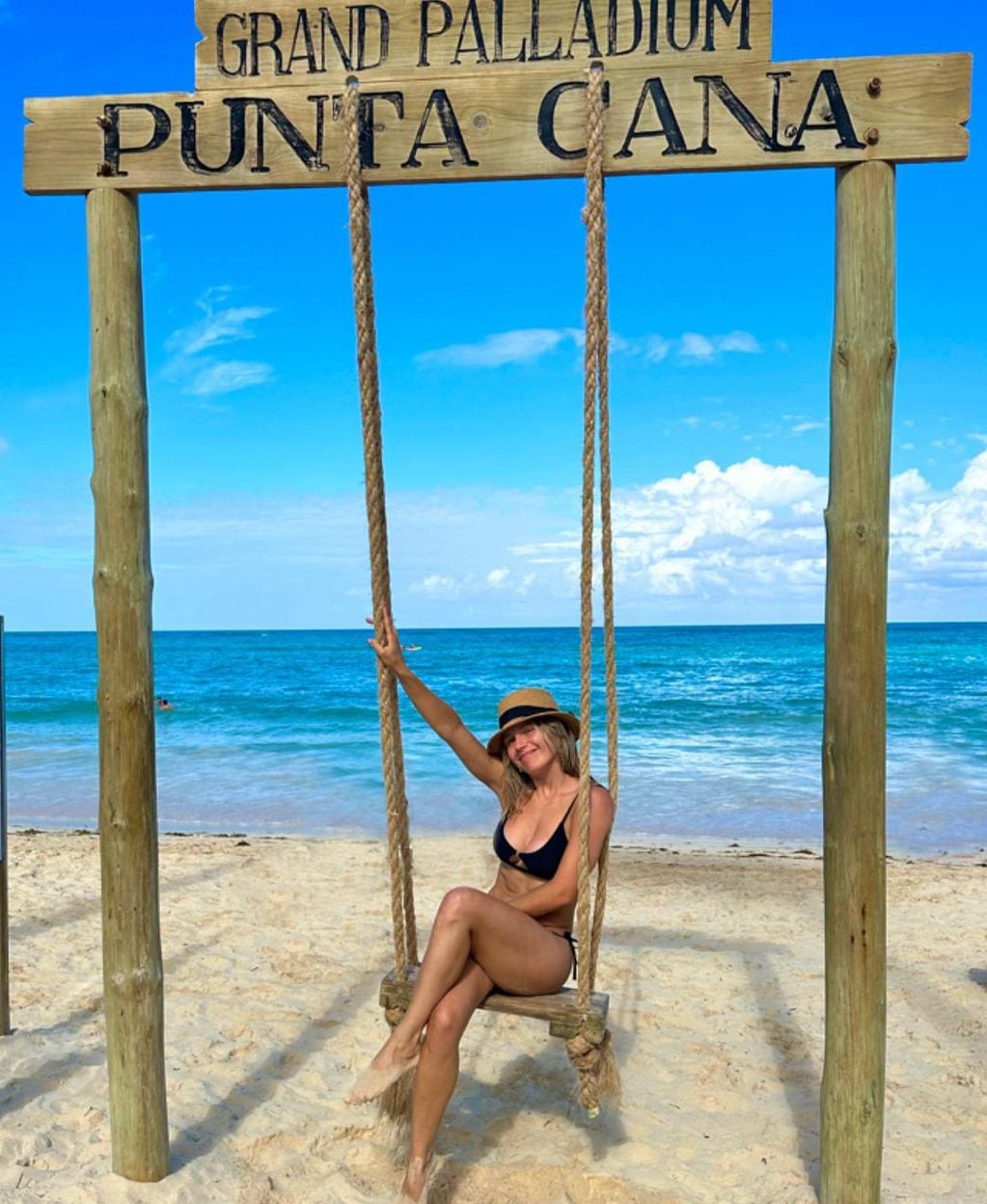 Laurita Fernández en sus vacaciones desde Punta Cana