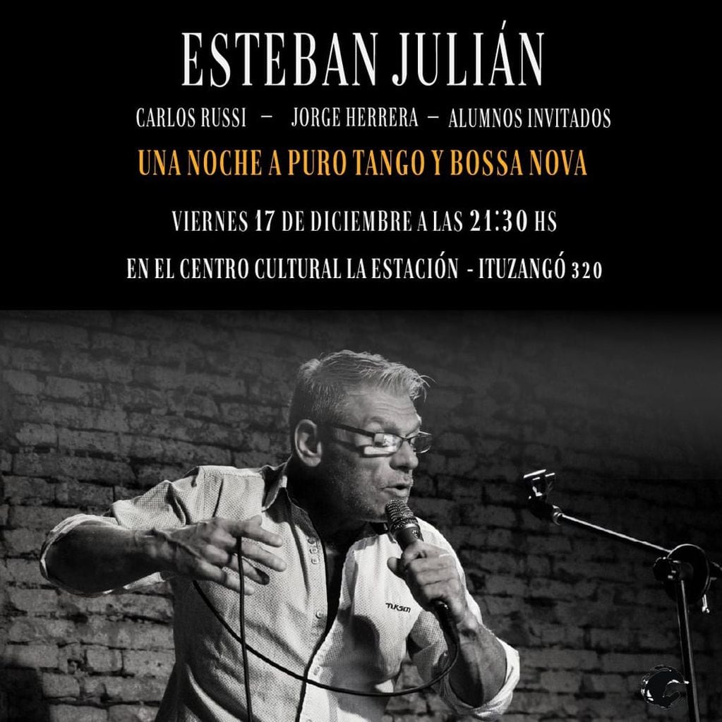 Esteban Julián se presentará en el Centro Cultural La Estación
