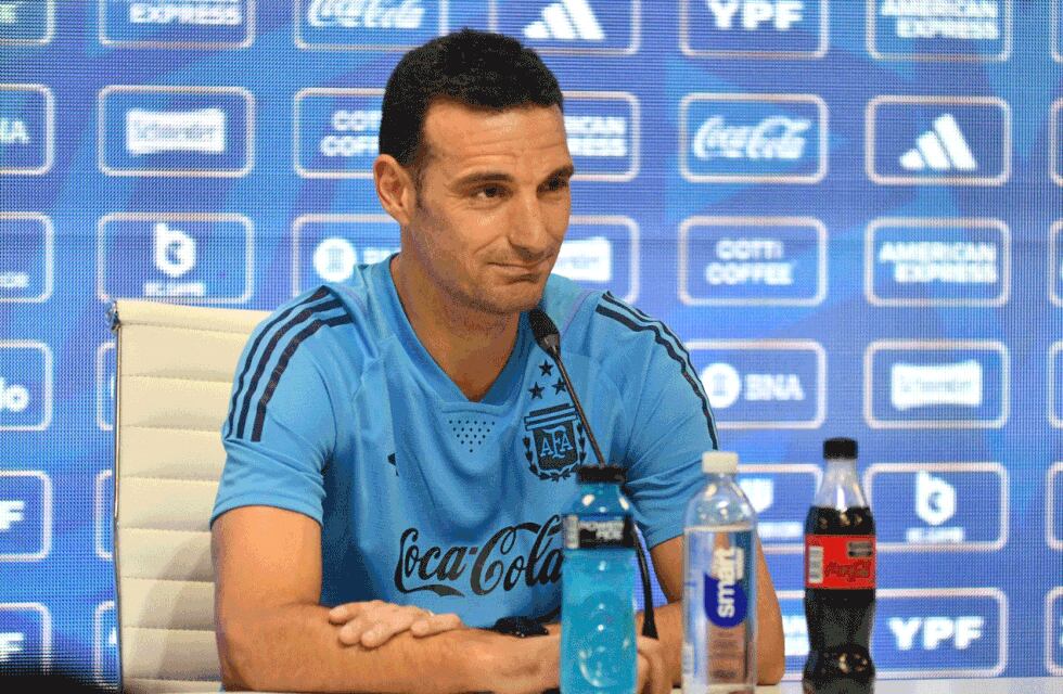 Scaloni habló este lunes de la formación argentina para enfrentar a Brasil.
