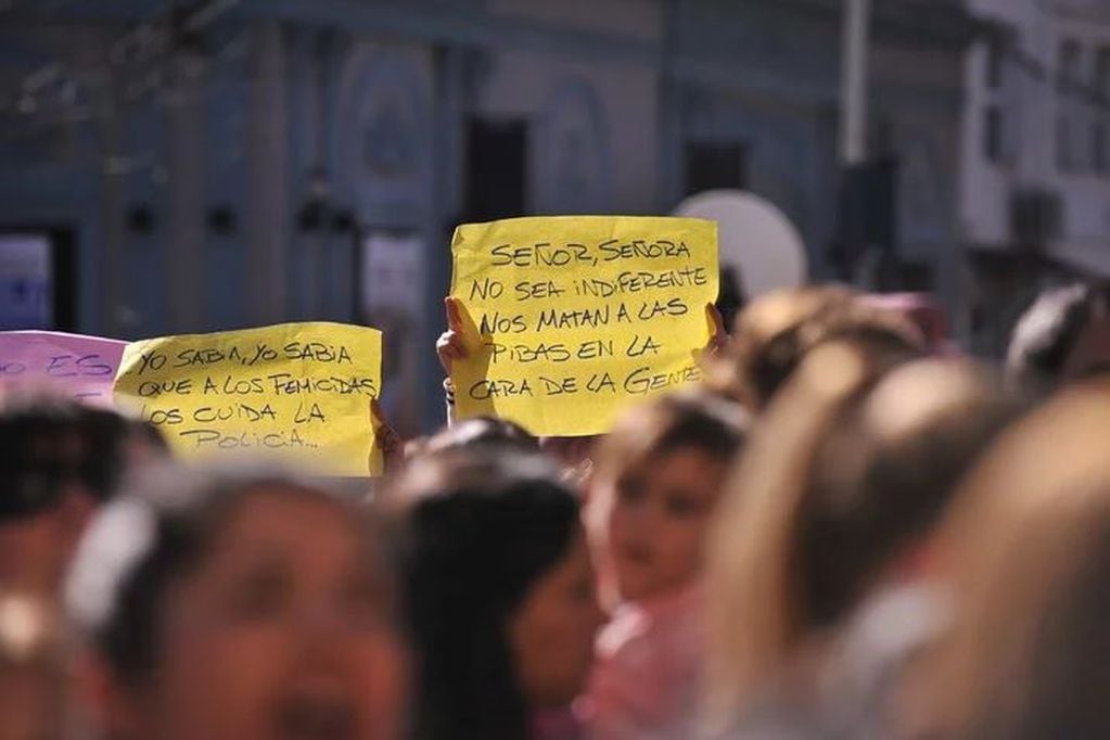 Protesta en Chascomús por el crimen de Navila Garay. Foto: Maxi Failla.