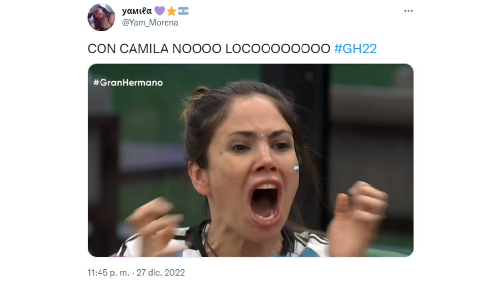 El público reaccionó a la sanción de Camila.