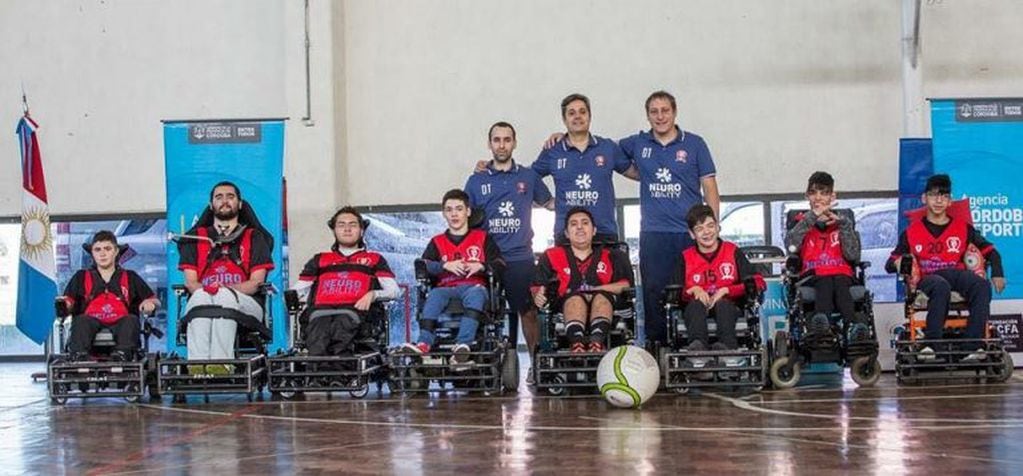 El equipo completo de los Titanes PowerChair Football Córdoba