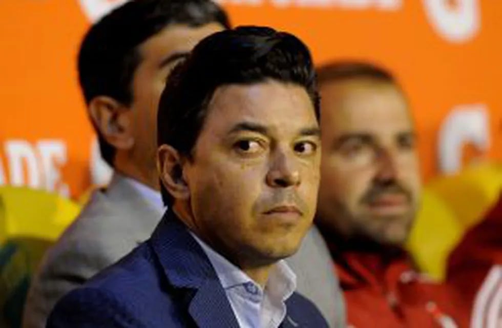 Marcelo Gallardo, disconforme con el adelanto del partido ante Aldosivi.nFOTO: DYN/PABLO AHARONIAN.