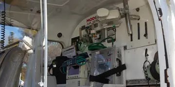 En fotos: capacitación con el helicóptero sanitario en el Camping Comunal de Soldini