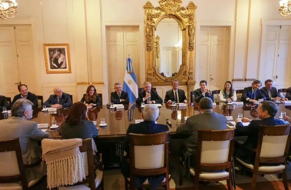 La foto de la reunión de gabinete que se llevó a cabo en la Casa Rosada.