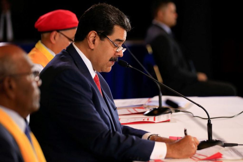 Maduro durante el acto (AFP)