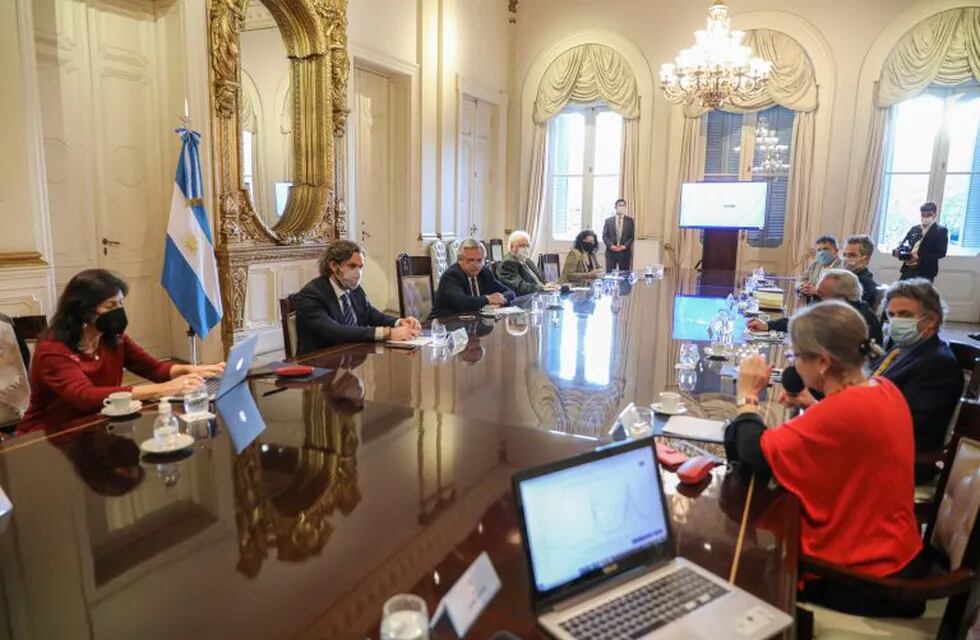 Alberto Fernández se reunió con infectólogos en la Casa Rosada (Foto: Presidencia)