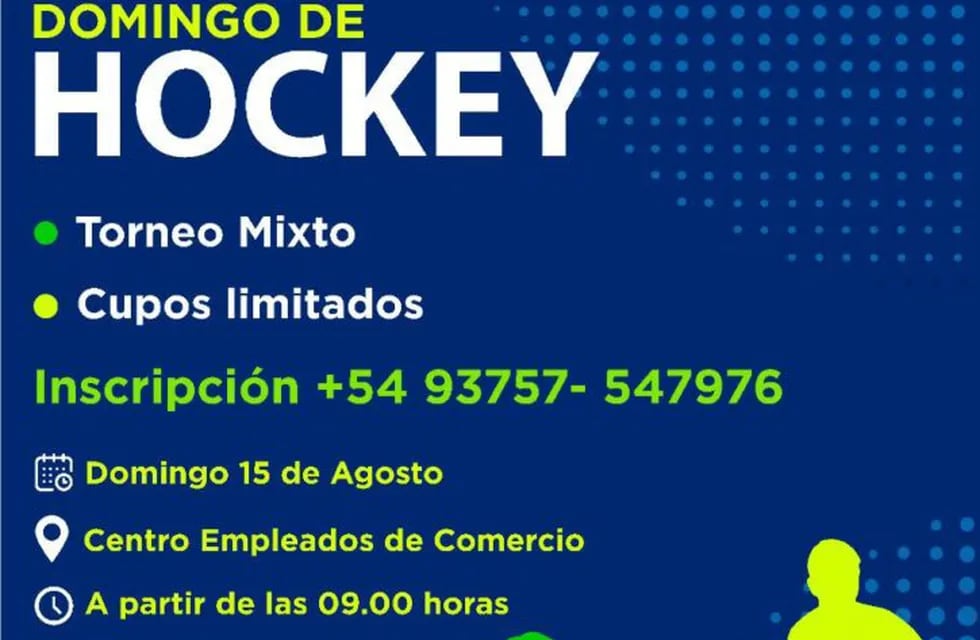 Este próximo domingo habrá torneo de hockey mixto en Puerto Iguazú.