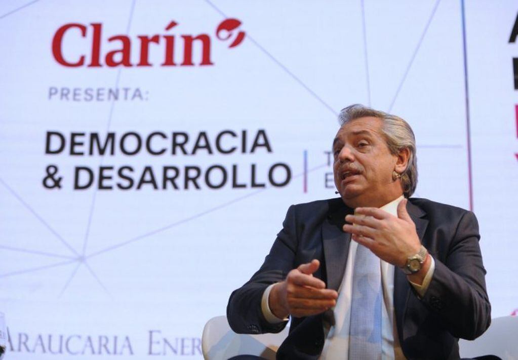 Alberto Fernández en el seminario "Democracia y Desarrollo" (Foto: Emmanuel Fernández)